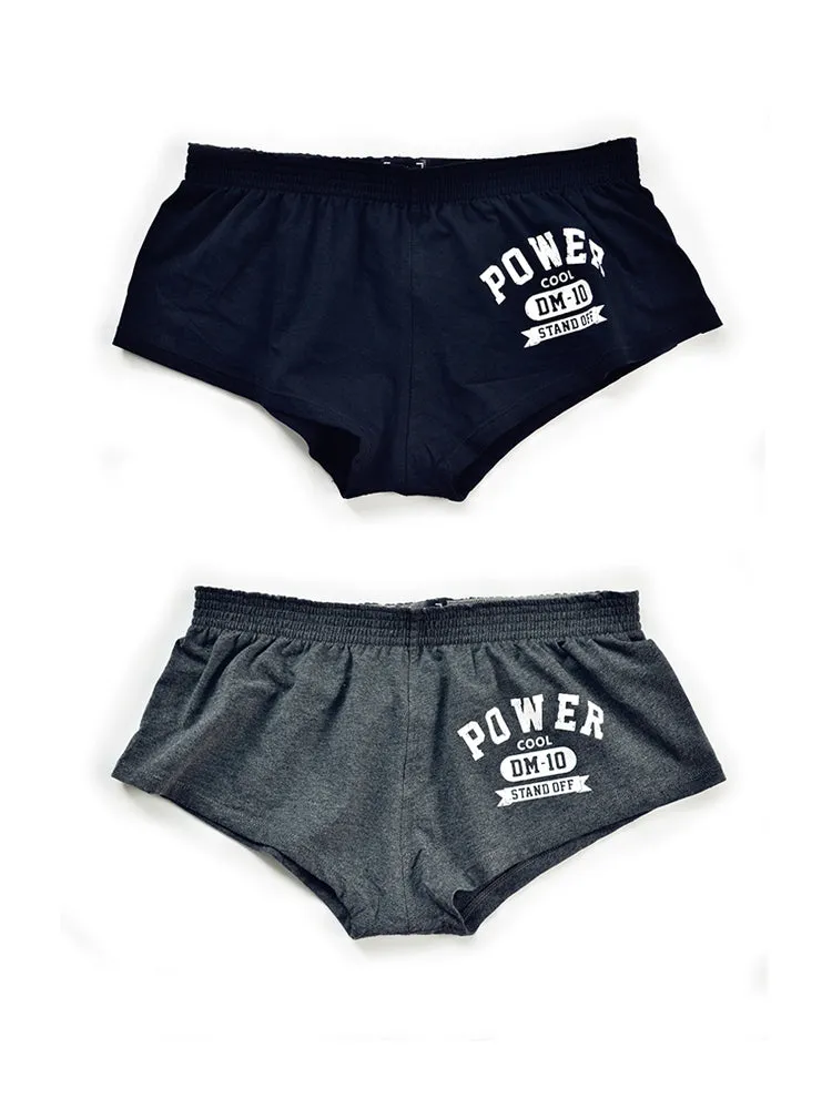 2-pack Men's DM Printed Lettering Low Waist Sexy Cotton Boxer Shorts