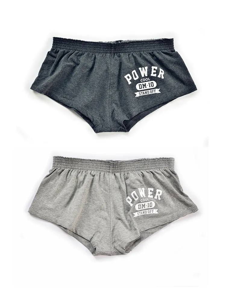 2-pack Men's DM Printed Lettering Low Waist Sexy Cotton Boxer Shorts