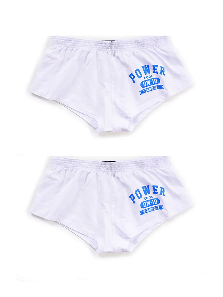 2-pack Men's DM Printed Lettering Low Waist Sexy Cotton Boxer Shorts