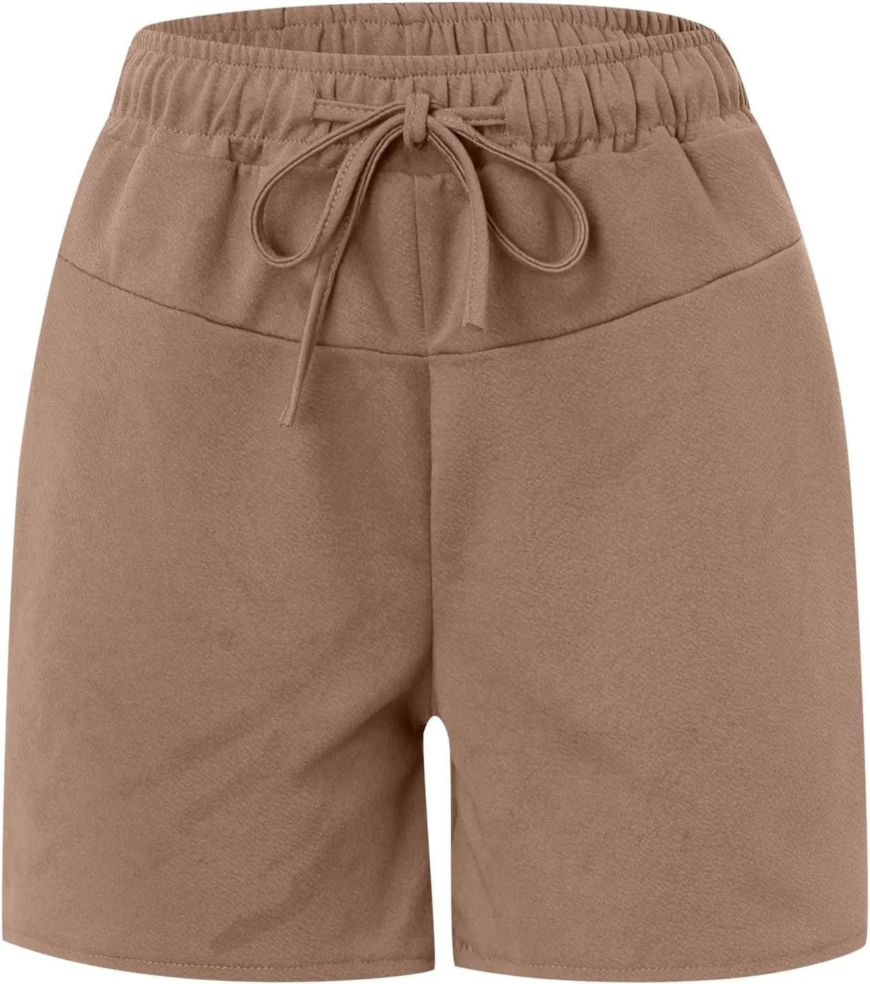 2024 Women Casual Shorts Loose Fitting Drawstring Comfy Elastic High Waist Shorts Summer Pull On Short Pants with Pockets
