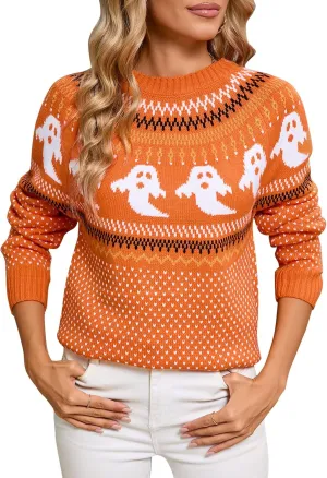 Alsol Lamesa Women's Cute Heart Sweater Pullover Long Sleeve Crewneck Casual Knitted Sweaters