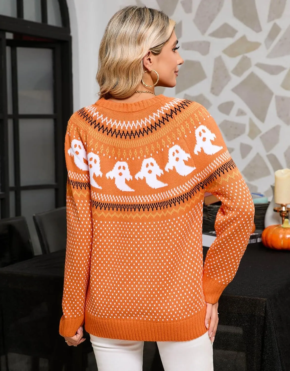 Alsol Lamesa Women's Cute Heart Sweater Pullover Long Sleeve Crewneck Casual Knitted Sweaters