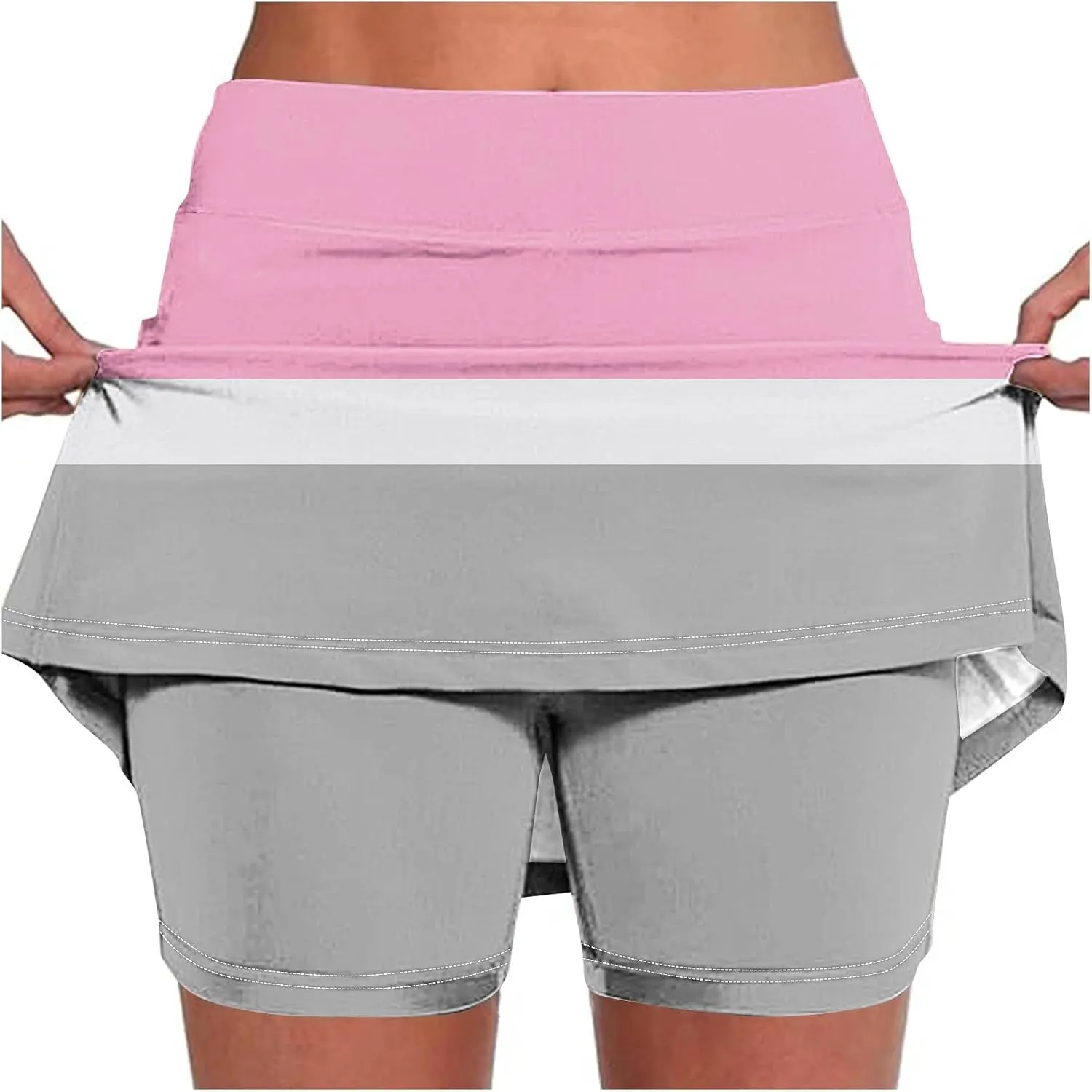 Athletic Skorts for Woman Elastic High Waisted Soft Comfy Stretch Workout Yoga Shorts Casual Summer Tennis Skirts