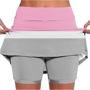 Athletic Skorts for Woman Elastic High Waisted Soft Comfy Stretch Workout Yoga Shorts Casual Summer Tennis Skirts