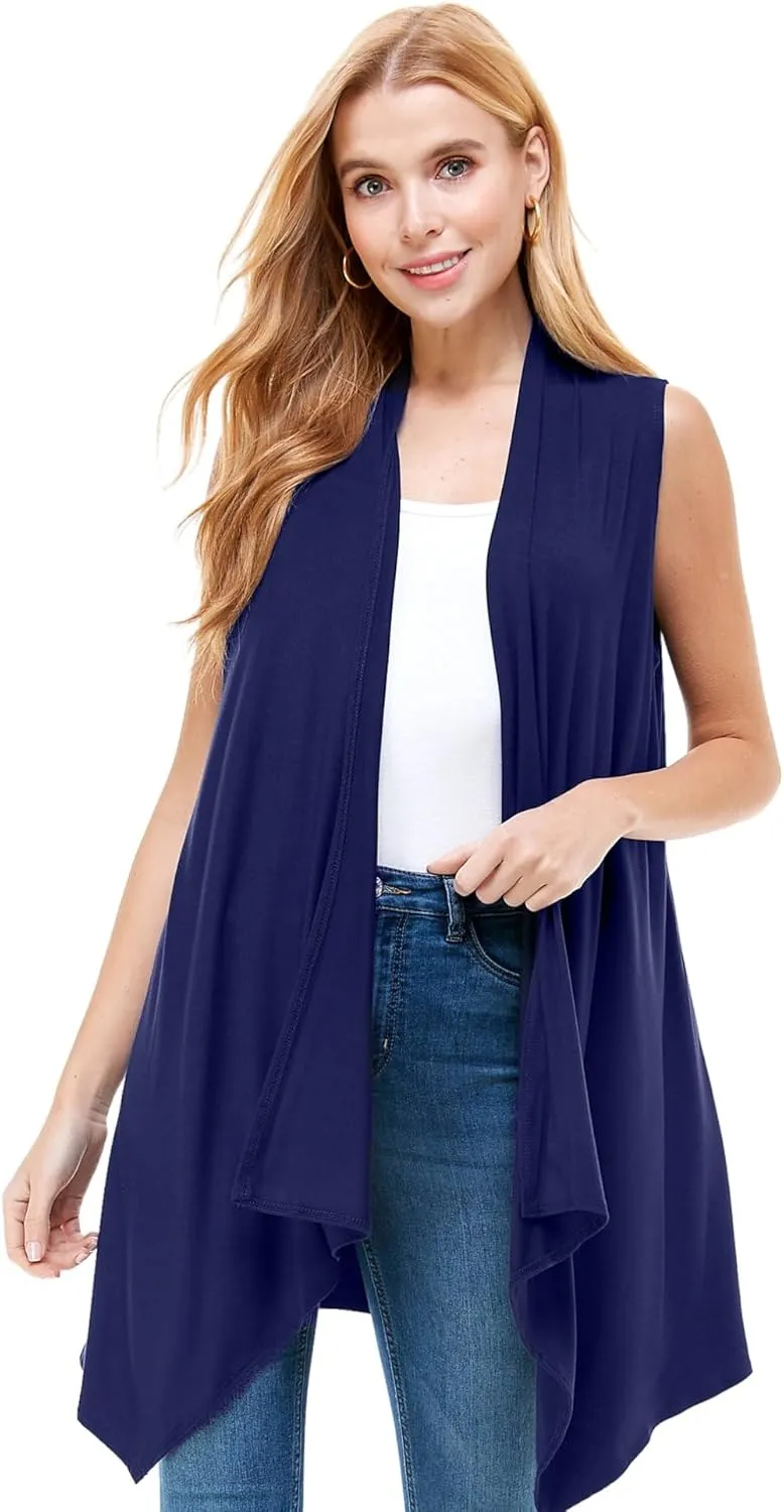 Azules Sleeveless Cardigan Vest for Women- Stylish Casual Womens Cardigans for Every Occasion