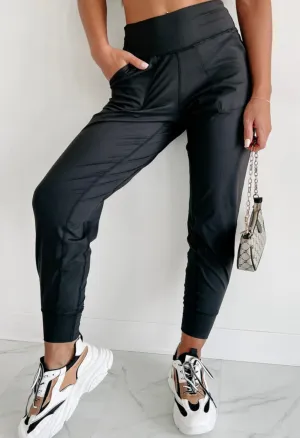 Black High Waist Joggers
