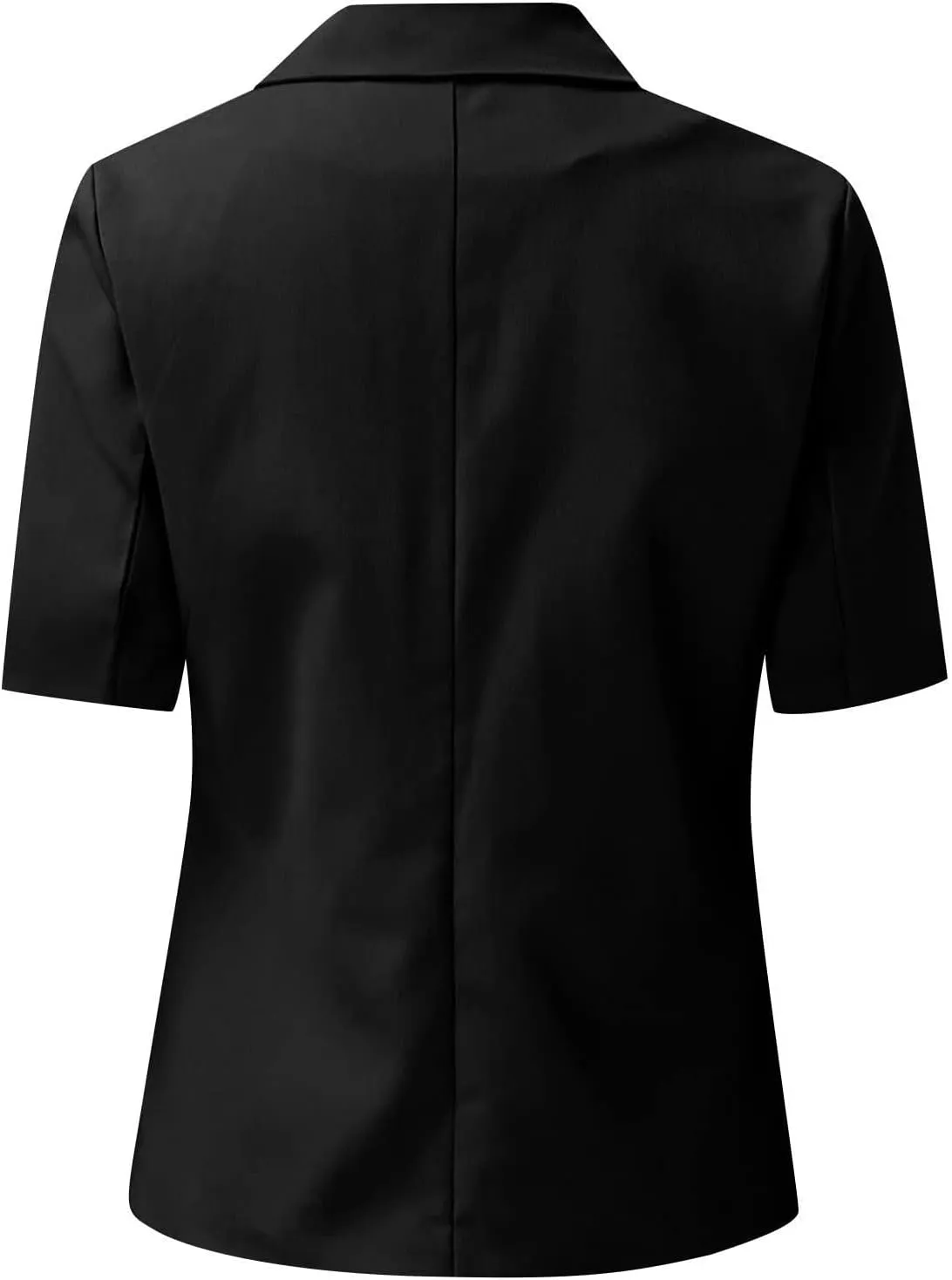 Blazers for Women Casual Work Office Slim Fit Herringbone Blazer Open Front Single Breasted Short Sleeve Suits Jacket