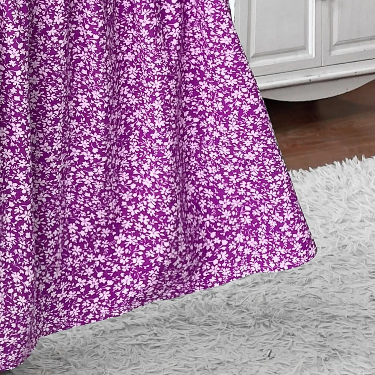 Boho Maxi Skirts for Women Summer 2025 Beach Floral Skirt Elastic High Waist Flowy Vacation Skirts with Pockets