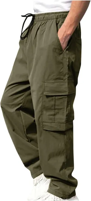 Cargo Pant for Men Pants with Ribbon Active Chinos Pant Hiking Tactical Pants Climbing Pants Flexible Relaxed Pants