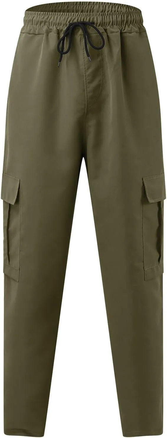 Cargo Pant for Men Pants with Ribbon Active Chinos Pant Hiking Tactical Pants Climbing Pants Flexible Relaxed Pants