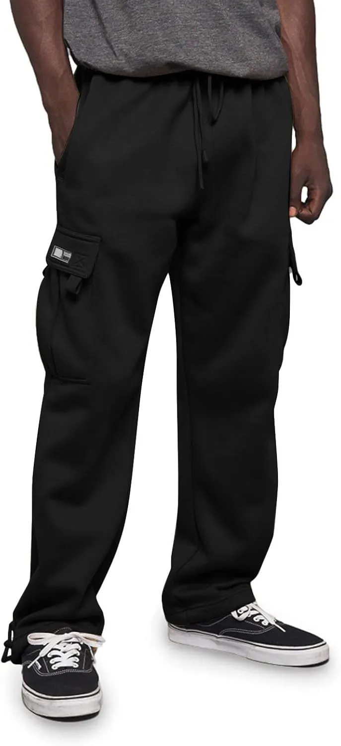 Cargo Pants for Men, Stretch Casual Joggers Athletic Pants, Cotton Loose Fit Baggy Pants Straight Leg Sweatpants