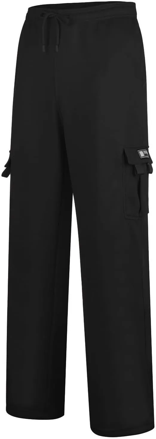Cargo Pants for Men, Stretch Casual Joggers Athletic Pants, Cotton Loose Fit Baggy Pants Straight Leg Sweatpants