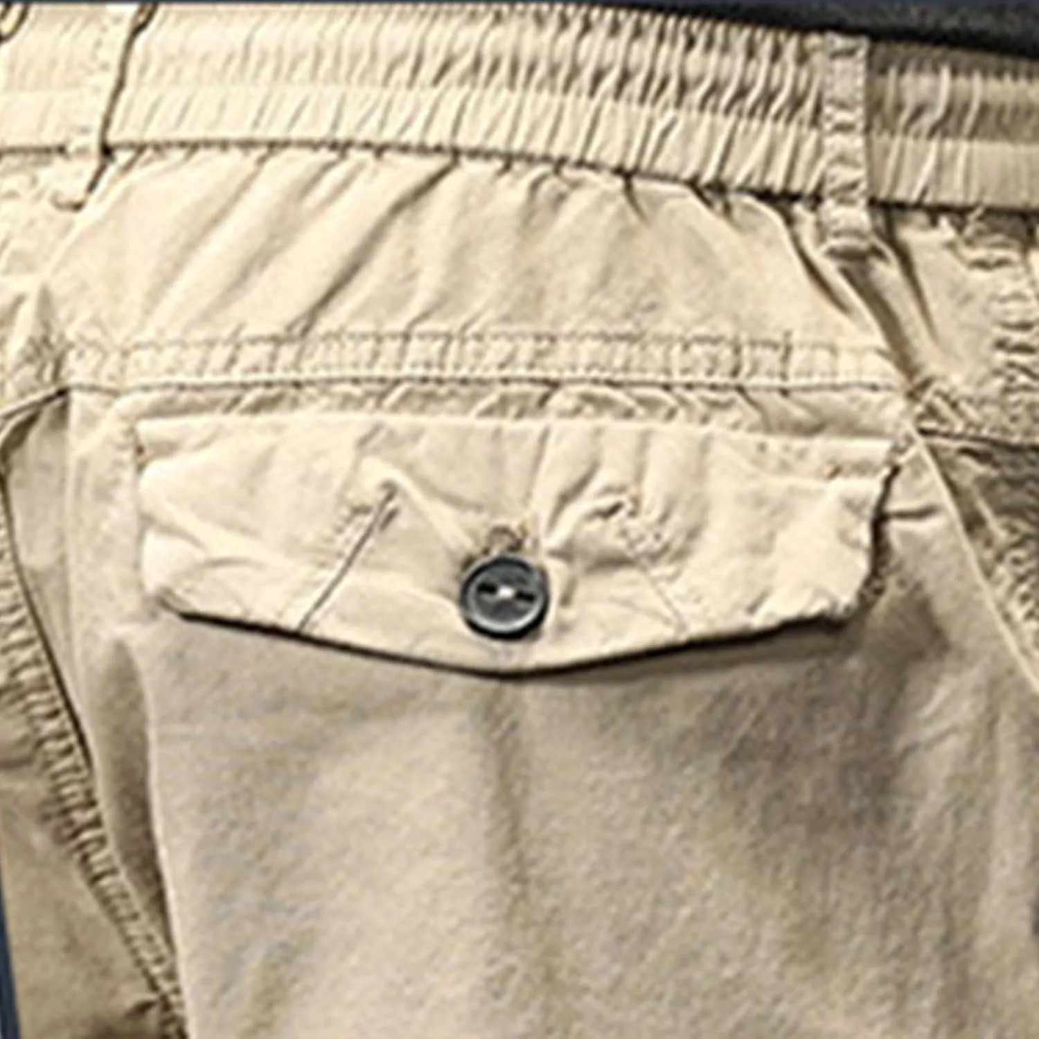 Cargo Shorts for Men Below Knee Stretch Cotton Pull On Drawstring Comfy Shorts Stretch 9 Chino Pants with Pocket
