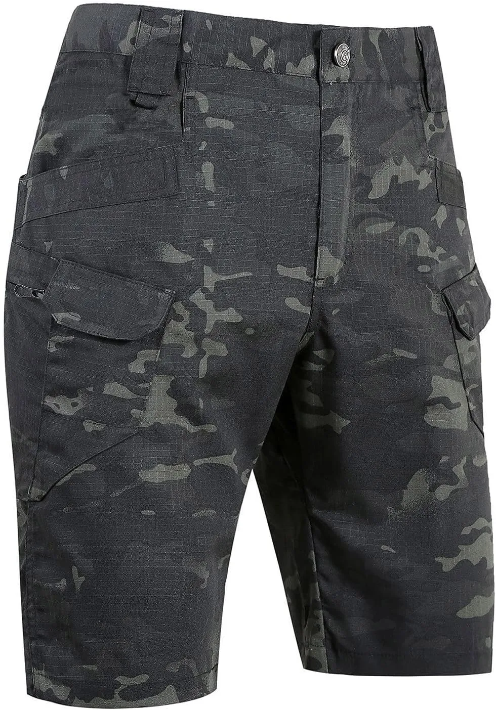 Cargo Shorts for Men Casual Loose Shorts with Pocket Athletic Cotton Linen Woven Elastic Comfy Cargo Pants for Men