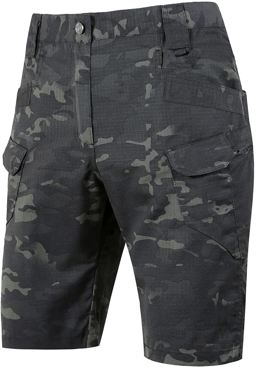 Cargo Shorts for Men Casual Loose Shorts with Pocket Athletic Cotton Linen Woven Elastic Comfy Cargo Pants for Men