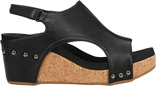 Carley Wedge • Black Smooth