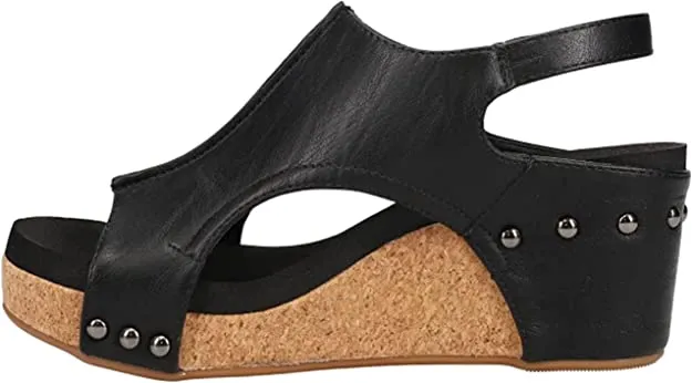 Carley Wedge • Black Smooth