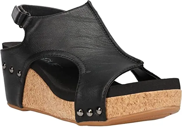 Carley Wedge • Black Smooth