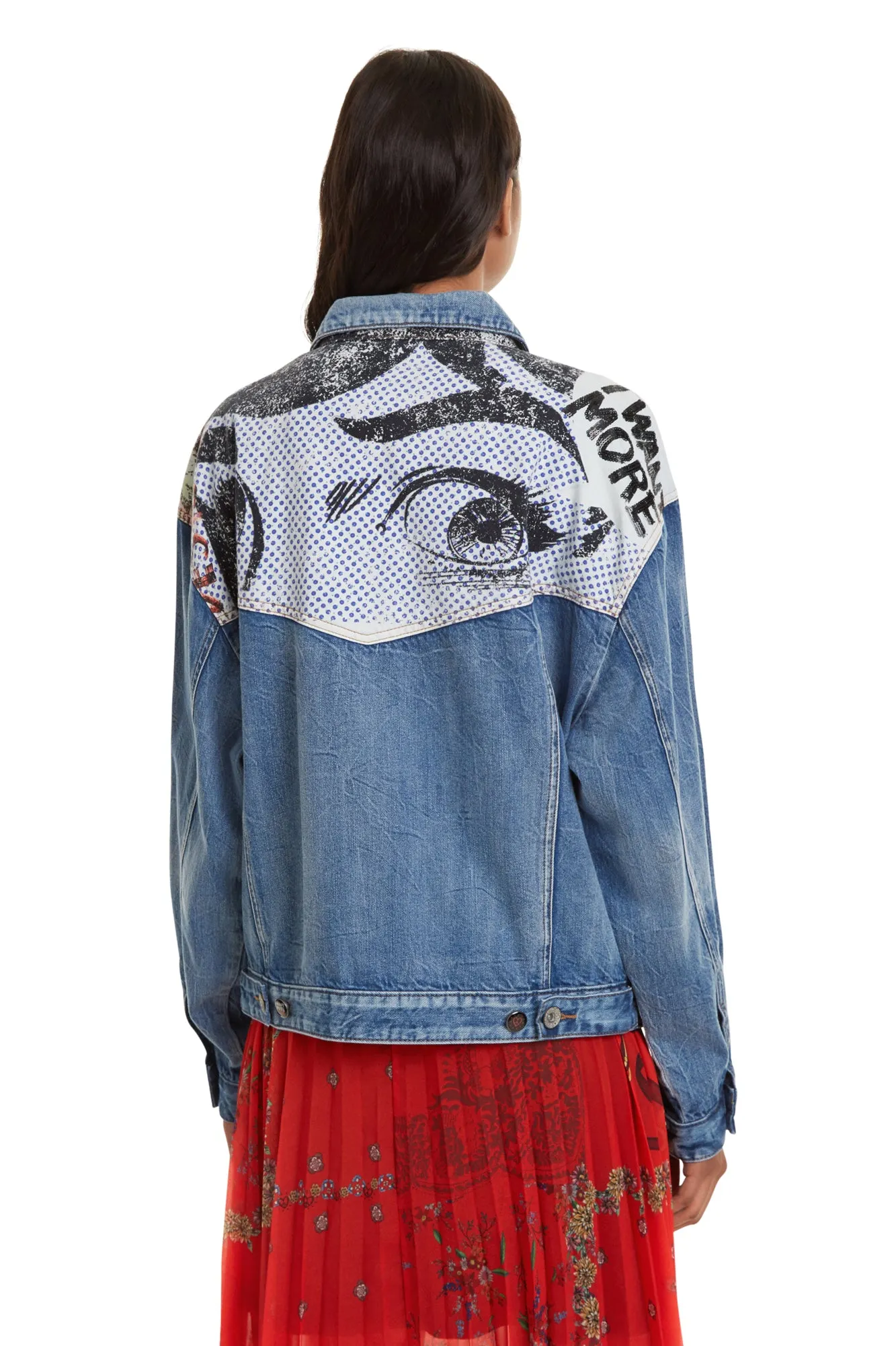 Comic Retro Design Denim Jacket Desigual Style 19WWED18