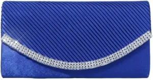 Fabric Art Inlay Rhinestones Evening Bag French Simple Clutch Purses