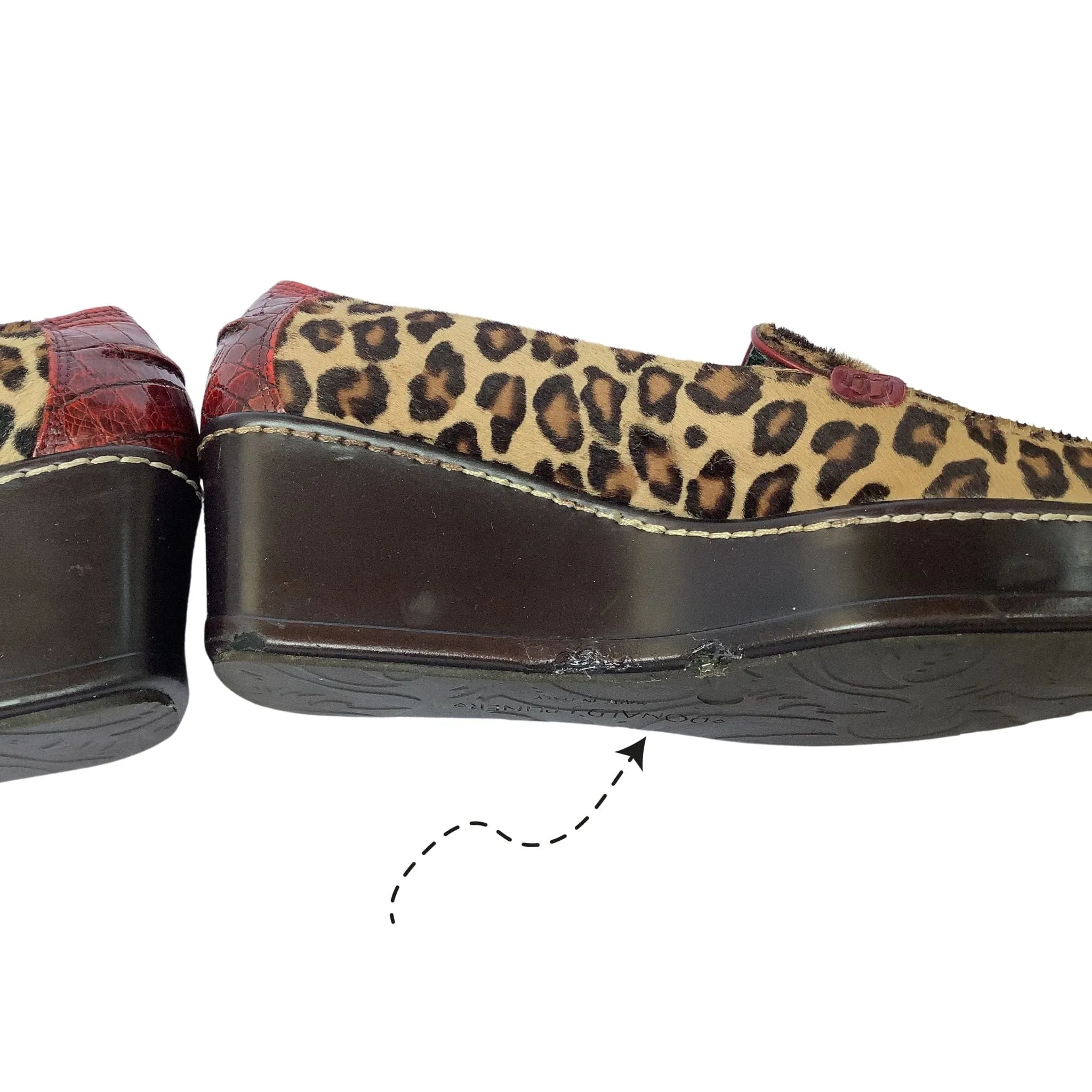 Faux Leopard Wedges