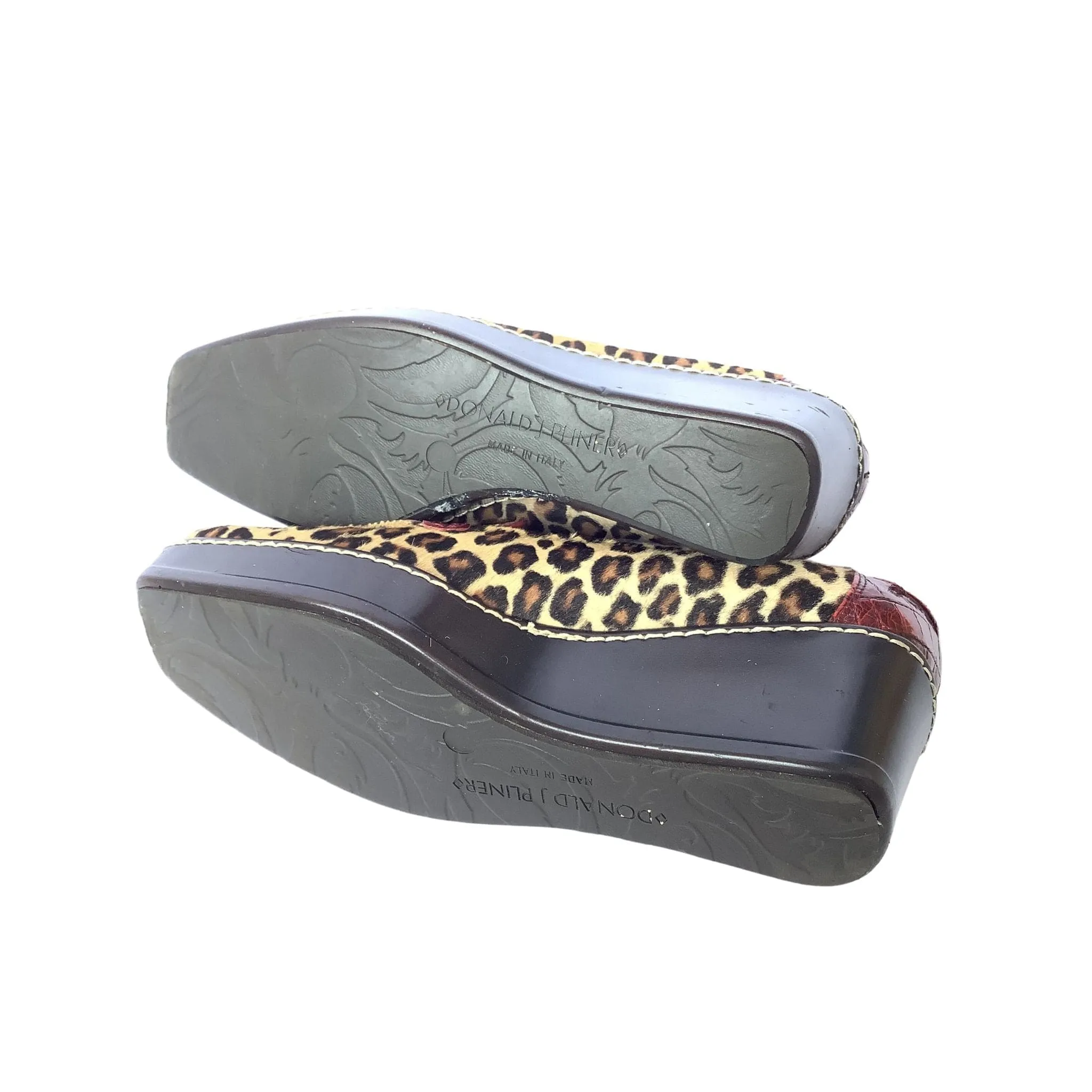 Faux Leopard Wedges
