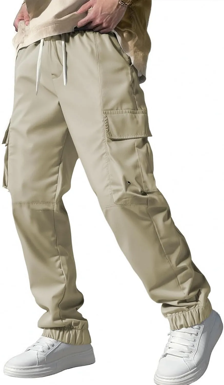 Fleece Lined Pants Men Casual Jogger Beach Outfits Slim Fit Body Riding Stretch Casual Wide Leg Resort Wear Sport with