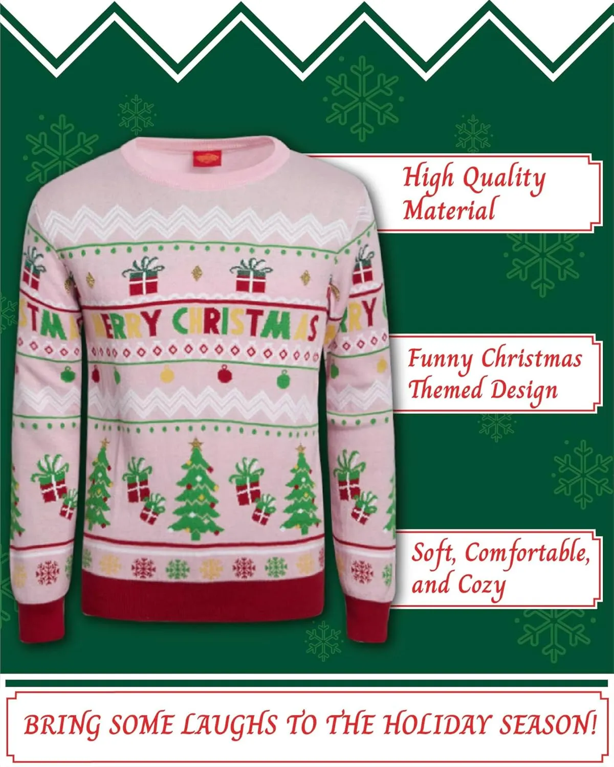 Girls Cotton Sweater - Cozy Crew Neck Ugly Christmas Sweaters for Girls - Cute Pullover Long Sleeve Top (7-16)