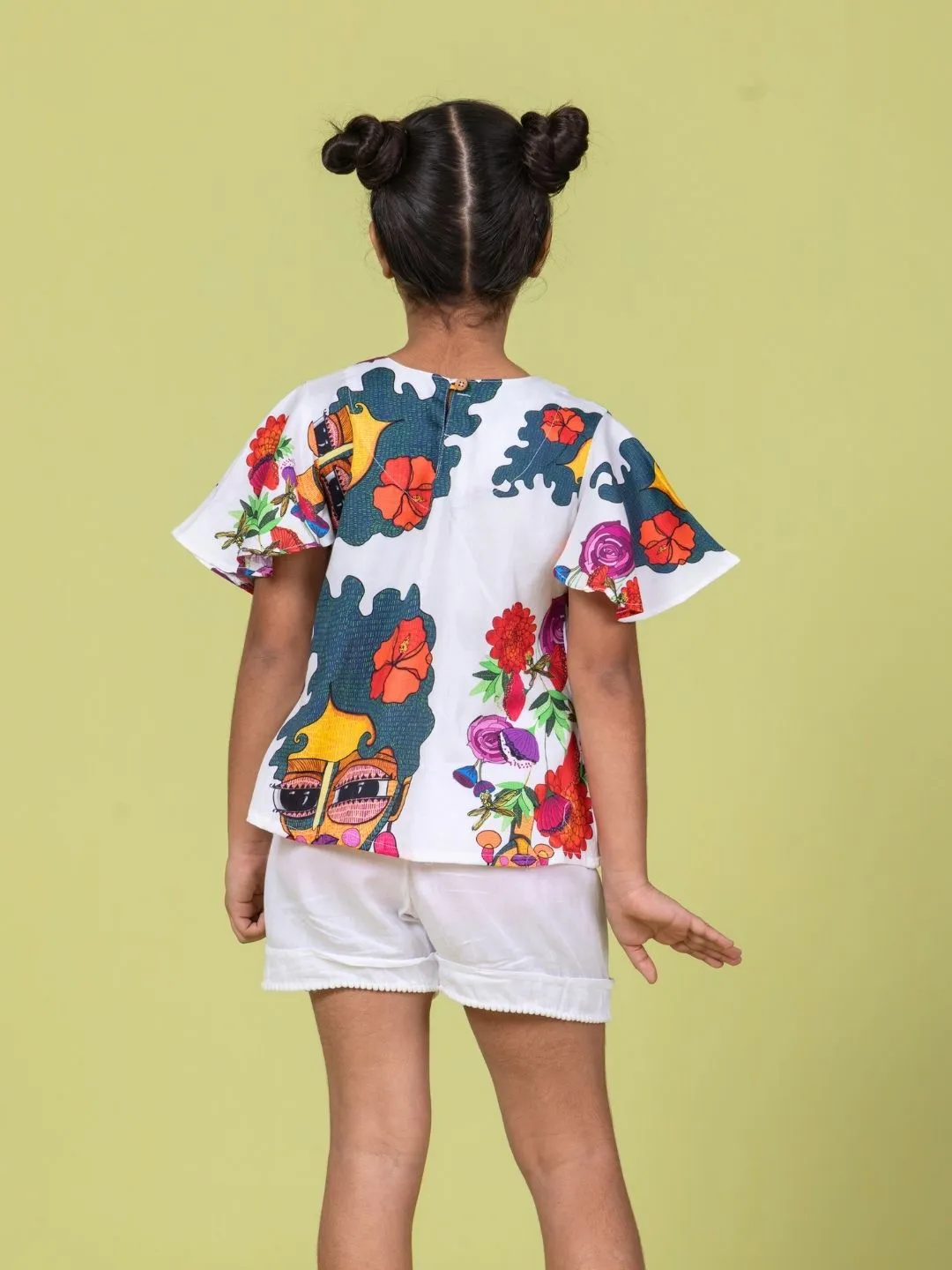 Girls Cotton Top & Shorts Coord Set | Rosa