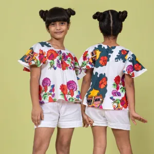 Girls Cotton Top & Shorts Coord Set | Rosa