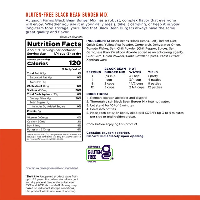 Gluten-Free Black Bean Burger