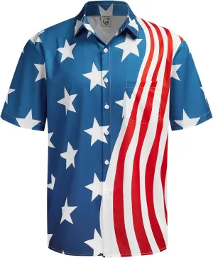Hardaddy Men's Hawaiian Shirt Short Sleeve Funny Printed Casual Button Down Aloha Shirts
