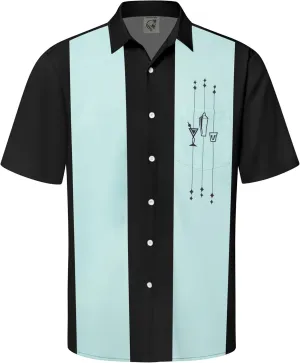 Hardaddy Men's Vintage Bowling Shirt Short Sleeve Button Down Hawaiian Summer Beach Printed Casual Shirts