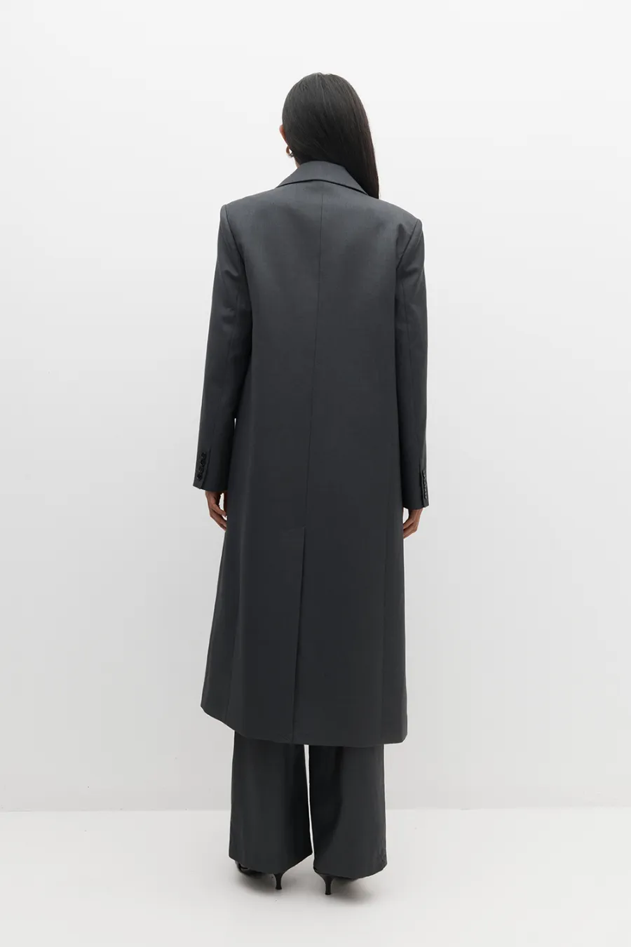 Icon Suiting Coat Charcoal