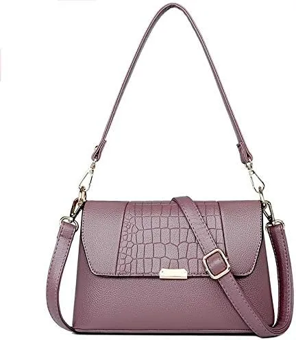 Ladies New Leather Handbag Shoulder Bag Simple Design Leisure Crossbody Bag