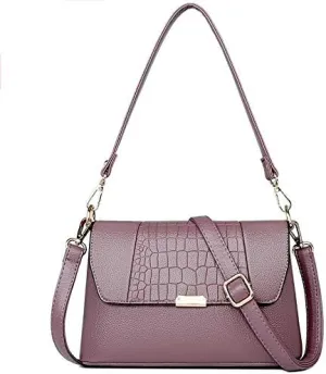 Ladies New Leather Handbag Shoulder Bag Simple Design Leisure Crossbody Bag
