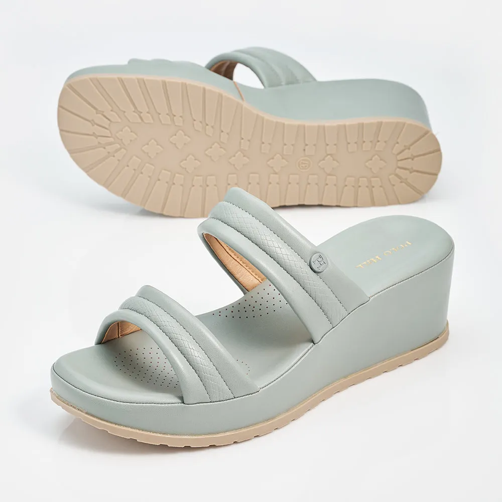 Ladies Two Band Wedges Sandal