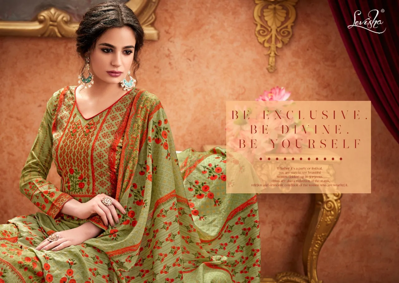 Levisha Launched Falak Cotton Printed Casual Wear Salwar Suits