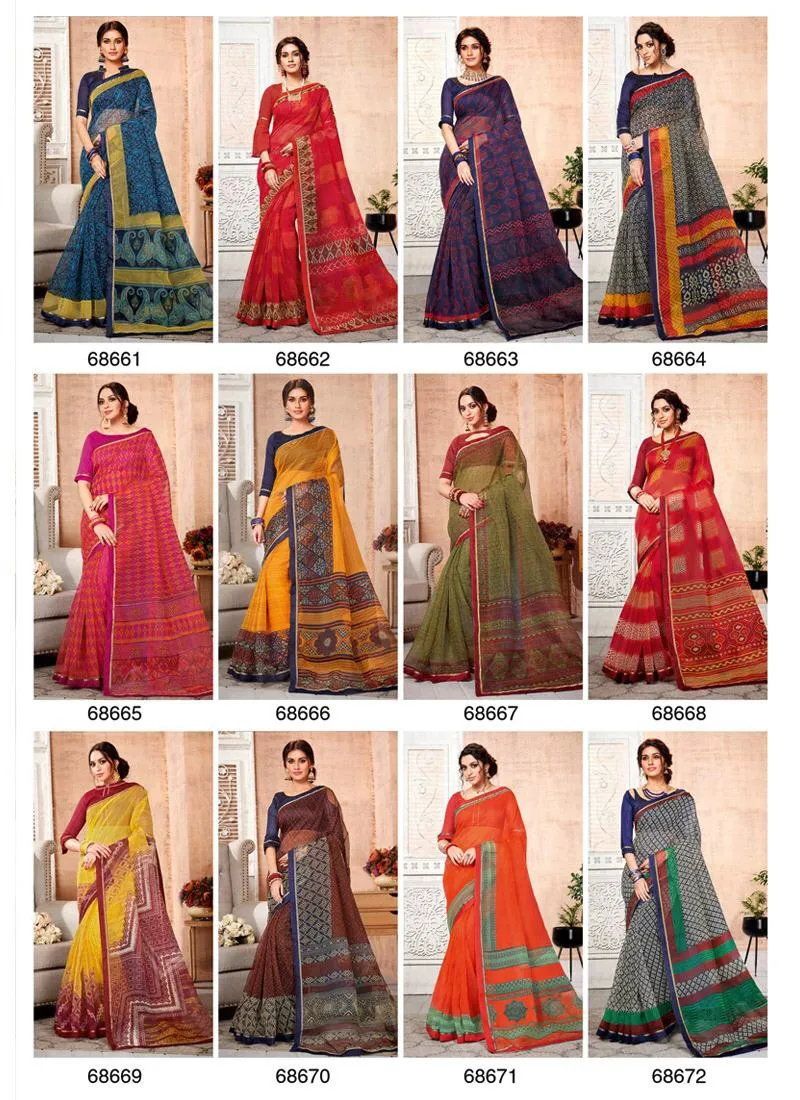 Lifestyle Presents Charumitra Vol 34 Fancy Cotton Casual Wear Sarees