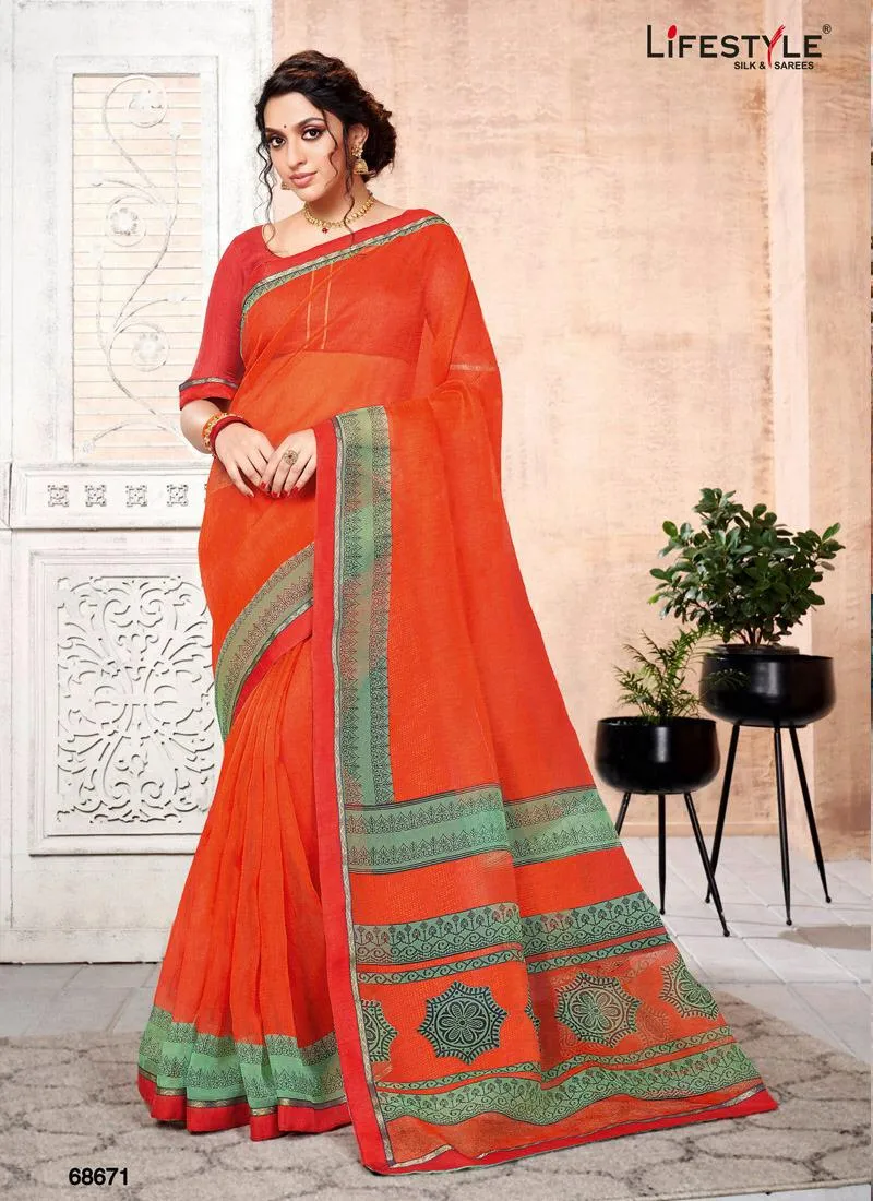 Lifestyle Presents Charumitra Vol 34 Fancy Cotton Casual Wear Sarees