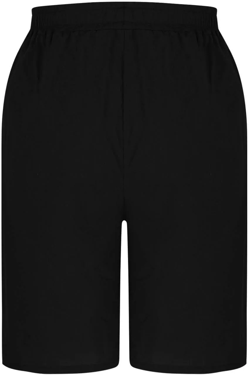 Linen Shorts for Women High Waist Elastic Bermuda Pants Summer Casual Wide Leg Beach Loose Trousers with Pocket