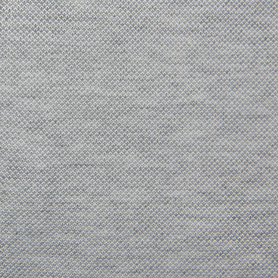 Long Sleeved Polo Shirt - Wide Spread - Light Grey - Regular Fit