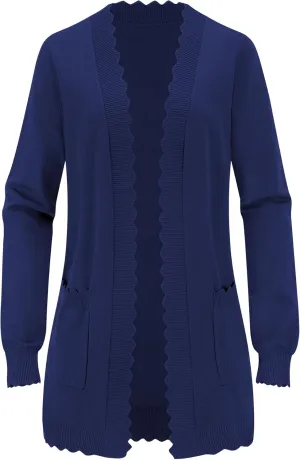 LUYAA Women's Fashion Cardigan Sweaters Lightweight Long Sleeve Open Front Long Cardigan V Neck Cozy Knit with Pocket
