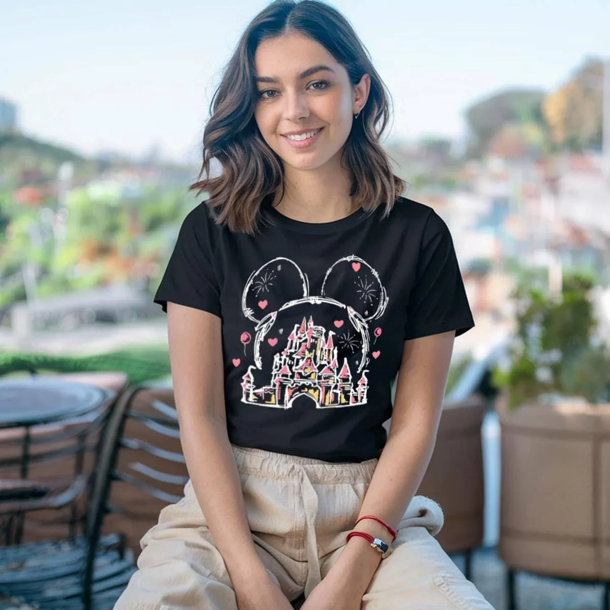 Magic Kingdom Shirts for Women Magical Castle Graphic Tees Family Vacation Trip Short Sleeve Tops