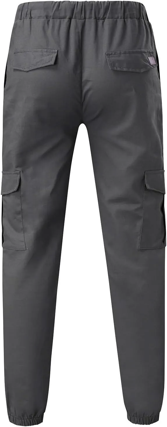 Mens 2023 Fashion Joggers Hiking Sweatpants Drawstring Waist Pants Work Sports Loose Fit Trousers with Pockets