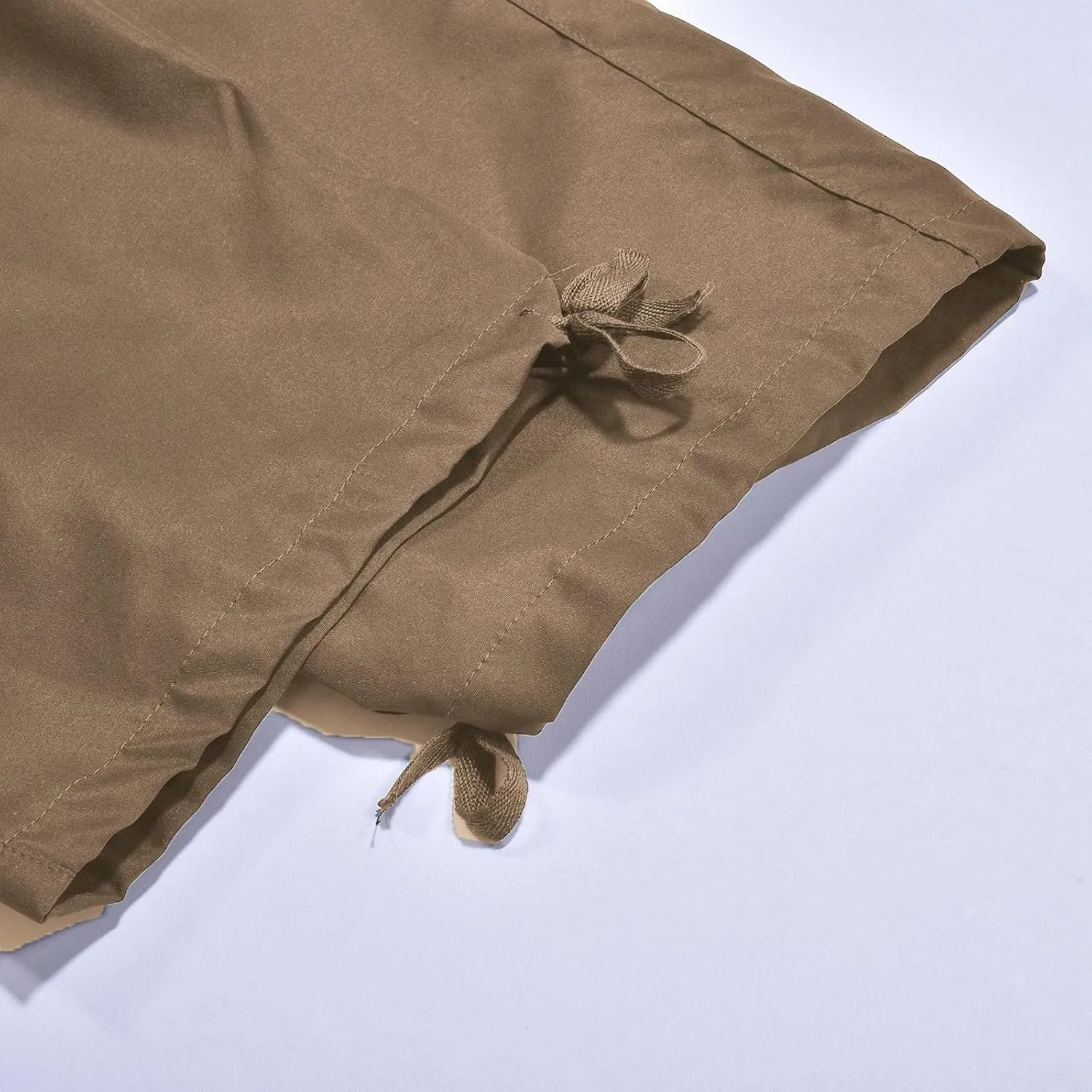 Mens Cargo Work Pants,Multi Woven Pocket Foot Rope Solid Pants Street Cargo Tie Cargo Pants Mens Fashion Joggers