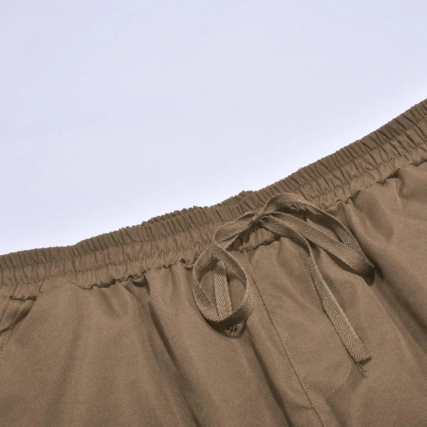 Mens Cargo Work Pants,Multi Woven Pocket Foot Rope Solid Pants Street Cargo Tie Cargo Pants Mens Fashion Joggers