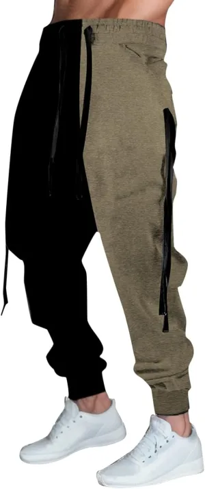 Mens Digital Printed Cargo Pants Fashion Casual Overalls with Pockets Drawstring Athletic Joggers Wild Cargo Pants