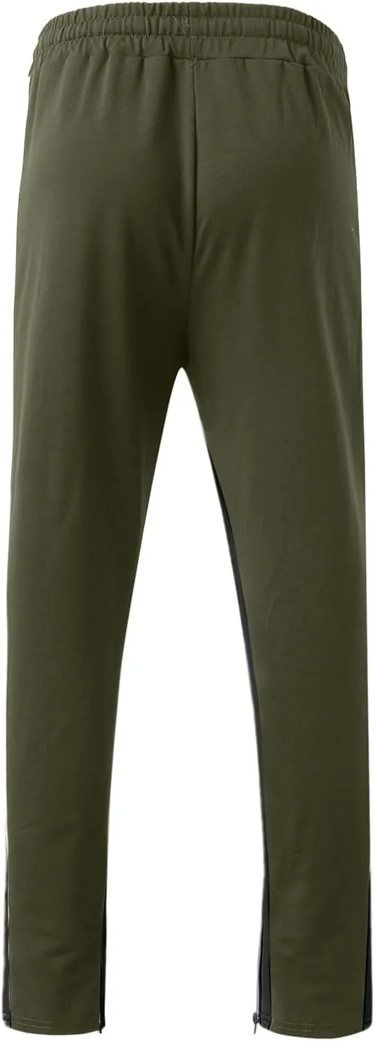 Mens Drawstring Athletic Cargo Joggers Pants Slim Fit Stretch with Pockets Casual Hiking Trousers Gym Sweatpants