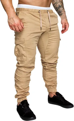 MenS Pants Casual Cotton Cargo Pants for Men Legging Joggers Athletic Pants Stitching Line Outdoor Hiking Trousers